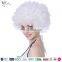 halloween carnival synthetic fibre 140g black and white afro fans wig