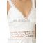 2016 sexy lady backless strap white dress/v neck long lace net dress /wholesale maxi dresses for women