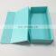 luxury cardboard box folding gift with green ribbon with magnet close