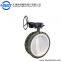 DN1200 48inch PTFE fully coated worm gear double flange/flanged butterfly valve