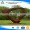 Outdoor fish shape garden corten steel sculpture