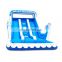 Dolphin Theme Inflatable Double Water Slide With Pool