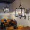 LED Industrial Pendant Lamps Halogen Retro Iron Black Bar Pendant Lamps
