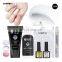 2021 hot selling poly gel nail extension kit builder with uv lamp 18w slip solution