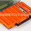 Amazon New 19.5*11.7*3.6cm 14 Compartments 4 Colors Double-sided Multipurpose Wood Shrimp Lure Box Squid Jig Storage Box