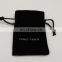 Custom logo printed velvet jewelry gift drawstring bag pouch