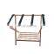 Hotel Style Folding Bamboo Luggage Rack with Shoe Storage Shelf