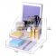 9 Compartments Clear Office Supplies and Cool Desk Accessories Organizer Acrylic Office Desk Organizer with Drawer