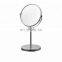 Round Simple Professional Makeup Mirror Flower Shape Base Standing Mirror Makeup Table  Frame Chrome Plated Mirror Makeup