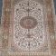 Yamei Lagend beige color persian silk carpet and rug