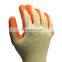 Cotton Work Gloves Latex Coated Safety Work Gloves Latex Wrinkle Construction Gloves