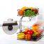 2-Tier Square Countertop Fruit Vegetables Basket Bowl Storage With Banana Hanger