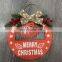 OEM Custom Wooden Cordless Flowers Holder Artificial Large Outdoor Wholesale Decoration Wreath Christmas
