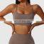 Seamless Adjustable Sling Straps Sports Bras Custom Sexy Wide Hem Fitness Workout Tops