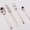 Modern Wedding Flatware Kitchen Knife Spoon Fork Stainless Steel Silver Matte Silverware Cutlery Set