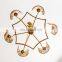 Customized New Products Hemp Rope Chandelier Creative Personality Vintage Restaurant Bar Clothing Hot Pot Barbecue Iron Lamps