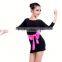 Children latin dance costumes for girls long sleeve new santa dance girls costume