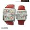 Square leather unisex latest design brand watches