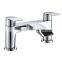 Double Zinc Alloy Handle Waterfall Style Without Aerator Stainless Steel Wash Basin Mixer Tap