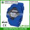 LP1331 Blue PU Multifunction Digital LCD Display Printing graphic pattarn set digital wrist G watch