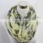 Wholesale Hot Hit New Pattern Butterfly Printing Polyester Cotton Infinity Scarf