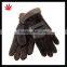 2016 Hot Selling Womens Warm Suede Gloves With Knitted Wrist