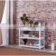 Metal storage rack with wheels