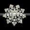 Wholesale Price Classic Zinc Alloy vintage snowflake rhinestone crystal strass brooch pins , Crystal rhinestone strass brooch