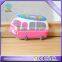 custom Kindergarten shuttle car soft pvc rubber decorative fridge magnet