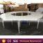 wholesale round moon wedding banquet table , white top dining table                        
                                                                                Supplier's Choice