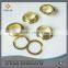 Gold metal eyelet with washer