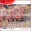Outdoor long wood garden bench BACKLESS
