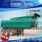 Heavy duty tri-axle 50 ton end dump semi trailer for Tanzania