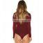 New Arrive Women Sexy Metal Rope Design Jumpsuit Bodysuit With Long Sleeve Rompers Overalls Women