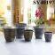 Plastic pots for plant round gold plastic cheap plant pot