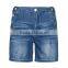 stylish fancy girls relaxed high waist sex denim button jeans shorts for women half pants jeans blue wash