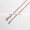 Cheap price 75cm rose gold color 316 stainless steel ball chain for floating lockets