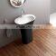 Black colour Credible quality washing freestanding basin,Pedestal Lavatory Sink