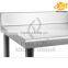Britain Standard rustproof Stainless Steel Work Table 100x70cm with Upstand adjustable stands