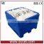 600Liter Blue Rotational Molded fish container, PE Plastic Fish Cooler Container