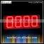 Red 12 inch LED waterproof yellow led gas station price sign