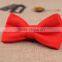 Cotton Solid Red Black Pre-Tied Bow Tie