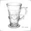 260g high quality clear glass coffee cup with handle