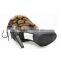Hot selling fur collar ladies warm black snow boots cheap