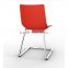 Simple Design Red Plastic Chair Sled Base Armless Conference Chair