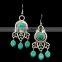 Gypsy Women Festival Jewelry Earrings Tibetan Silver Plated Round Beads Ear Hook