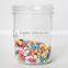 Airtight Clear Wholesale Cannister Glass Jar With Metal Lid