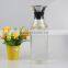 China Manufacturer Promotion Gift Large Infuser Clear Borosilicate Glass Pitcher Glass Carafe With Portable Stainless Steel Lid