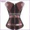 Hot Selling Overbust Zipper Front Shaping Waist Gothic Big Women Corset