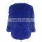 Royal blue Europe Fashion Knitted Rex Rabbit Fur Ladies Fancy Coat,KZ14105